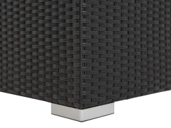 Ulkokalusteet<Beliani 4-Istuttava Ulkosohvaryhma Polyrottinki Oikeak. Musta Sano Ii