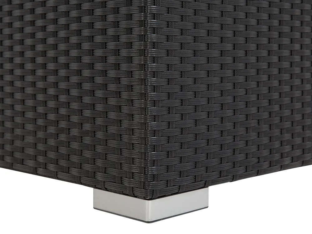 Ulkokalusteet<Beliani 4-Istuttava Ulkosohvaryhma Polyrottinki Oikeak. Musta Sano Ii