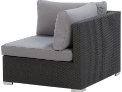 Ulkokalusteet<Beliani 4-Istuttava Ulkosohvaryhma Polyrottinki Oikeak. Musta Sano Ii