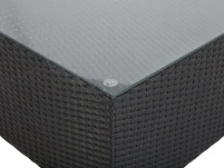 Ulkokalusteet<Beliani 4-Istuttava Ulkosohvaryhma Polyrottinki Oikeak. Musta Sano Ii