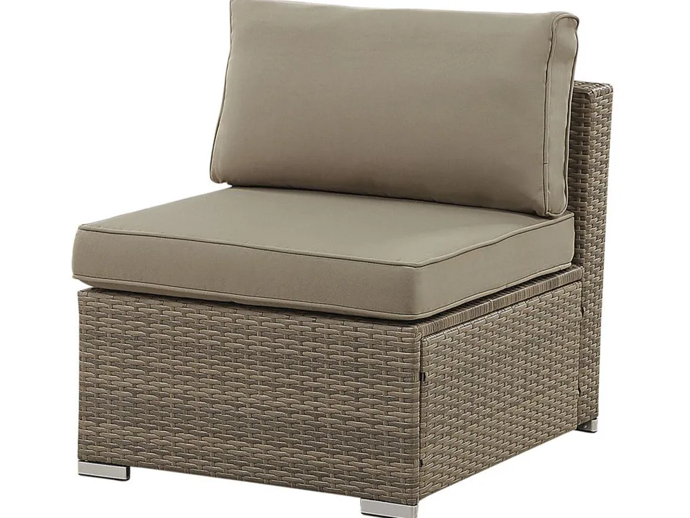 Store Beliani 6-Istuttava Ulkosohvaryhma Polyrottinki Ruskea Belvedere