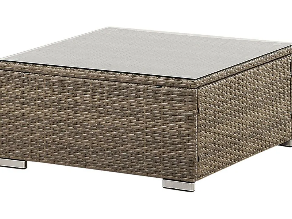 Store Beliani 6-Istuttava Ulkosohvaryhma Polyrottinki Ruskea Belvedere