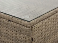 Store Beliani 6-Istuttava Ulkosohvaryhma Polyrottinki Ruskea Belvedere