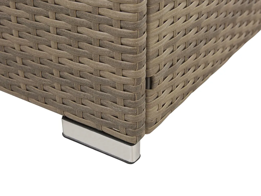 Store Beliani 6-Istuttava Ulkosohvaryhma Polyrottinki Ruskea Belvedere