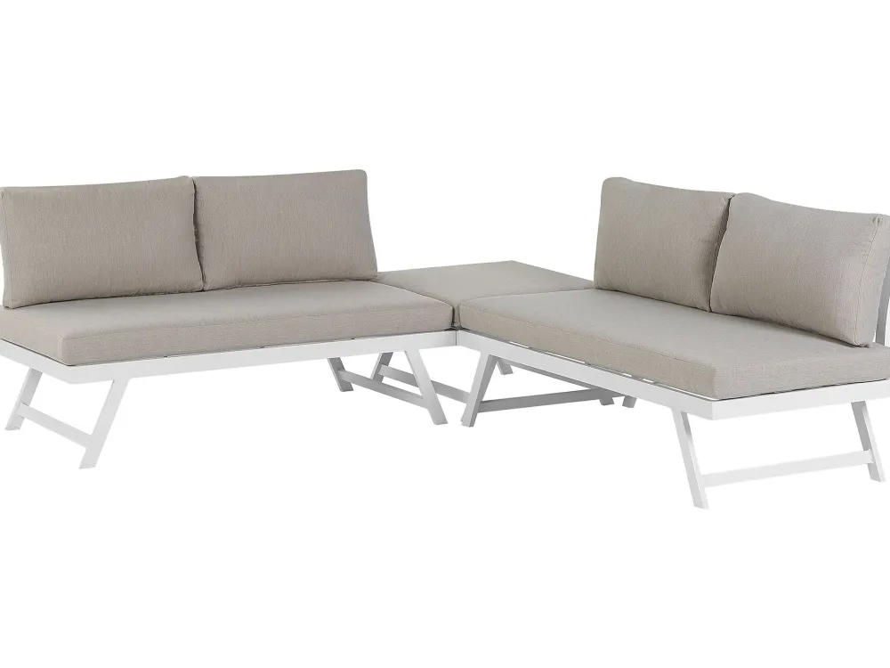 Shop Beliani 5-Istuttava Ulkosohvaryhma Alumiini Ruskeanharmaa Coccorino