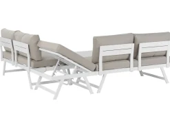 Shop Beliani 5-Istuttava Ulkosohvaryhma Alumiini Ruskeanharmaa Coccorino