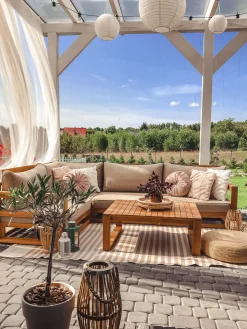 Best Beliani 4-Istuttava Ulkosohvaryhma Akaasia Oikeak. Vaalea Puu Timor