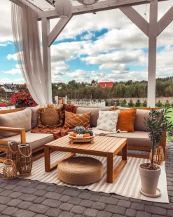 Best Beliani 4-Istuttava Ulkosohvaryhma Akaasia Oikeak. Vaalea Puu Timor