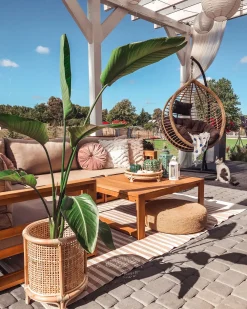 Best Beliani 4-Istuttava Ulkosohvaryhma Akaasia Oikeak. Vaalea Puu Timor