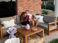 Best Beliani 4-Istuttava Ulkosohvaryhma Akaasia Oikeak. Vaalea Puu Timor