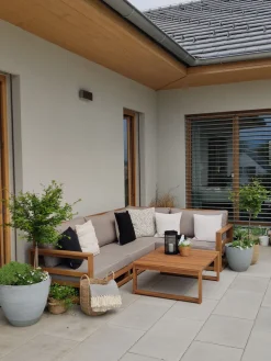 Best Beliani 4-Istuttava Ulkosohvaryhma Akaasia Oikeak. Vaalea Puu Timor