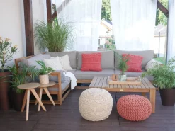 Best Beliani 4-Istuttava Ulkosohvaryhma Akaasia Oikeak. Vaalea Puu Timor