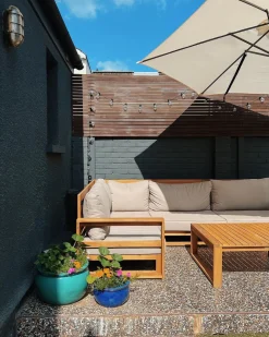 Best Beliani 4-Istuttava Ulkosohvaryhma Akaasia Oikeak. Vaalea Puu Timor