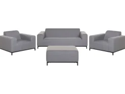 Shop Beliani 5-Istuttava Ulkosohvaryhma Kangas Harmaa/Musta Rovigo