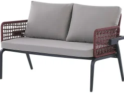 Store Beliani 4-Istuttava Ulkosohvaryhma Alumiini Harmaa Sciacca