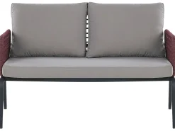 Store Beliani 4-Istuttava Ulkosohvaryhma Alumiini Harmaa Sciacca