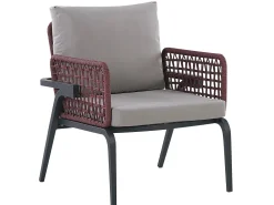 Store Beliani 4-Istuttava Ulkosohvaryhma Alumiini Harmaa Sciacca