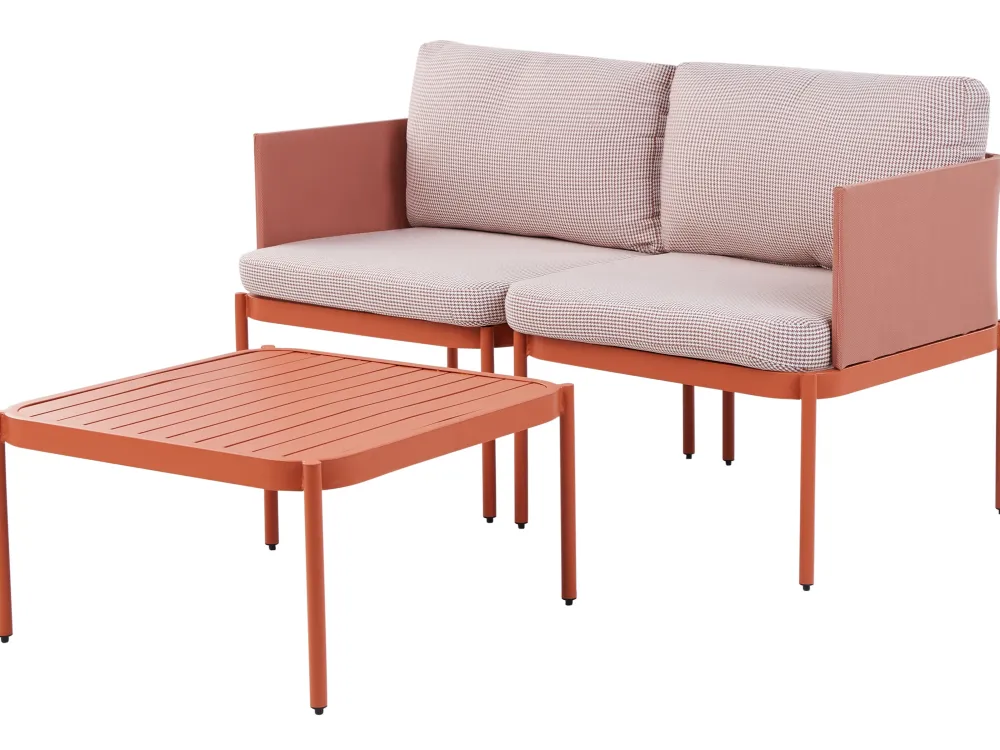 Ulkokalusteet<Beliani 2-Istuttava Ulkosohvaryhma Alumiini Oranssi Terracina