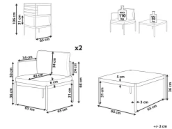 Ulkokalusteet<Beliani 2-Istuttava Ulkosohvaryhma Alumiini Oranssi Terracina