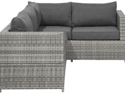 Fashion Beliani 4-Istuttava Ulkosohvaryhma Polyrottinki Tummanharmaa Avola