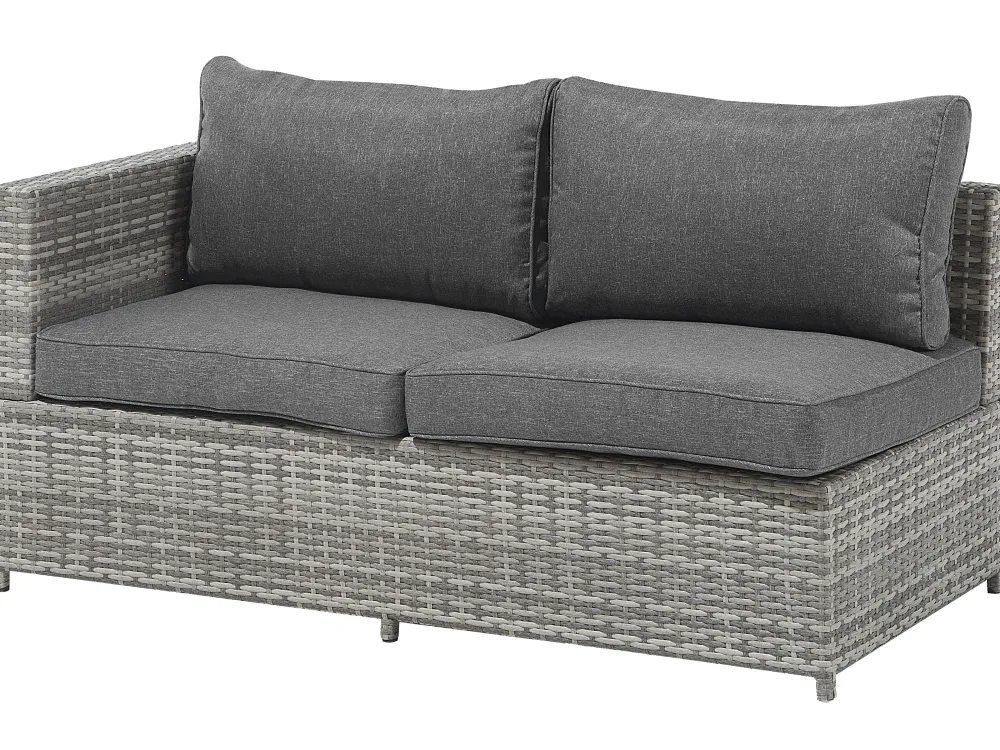 Fashion Beliani 4-Istuttava Ulkosohvaryhma Polyrottinki Tummanharmaa Avola