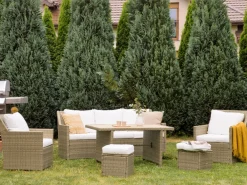 Ulkokalusteet<Beliani 5-Istuttava Ulkosohvaryhma Polyrottinki Ruskea Fonti