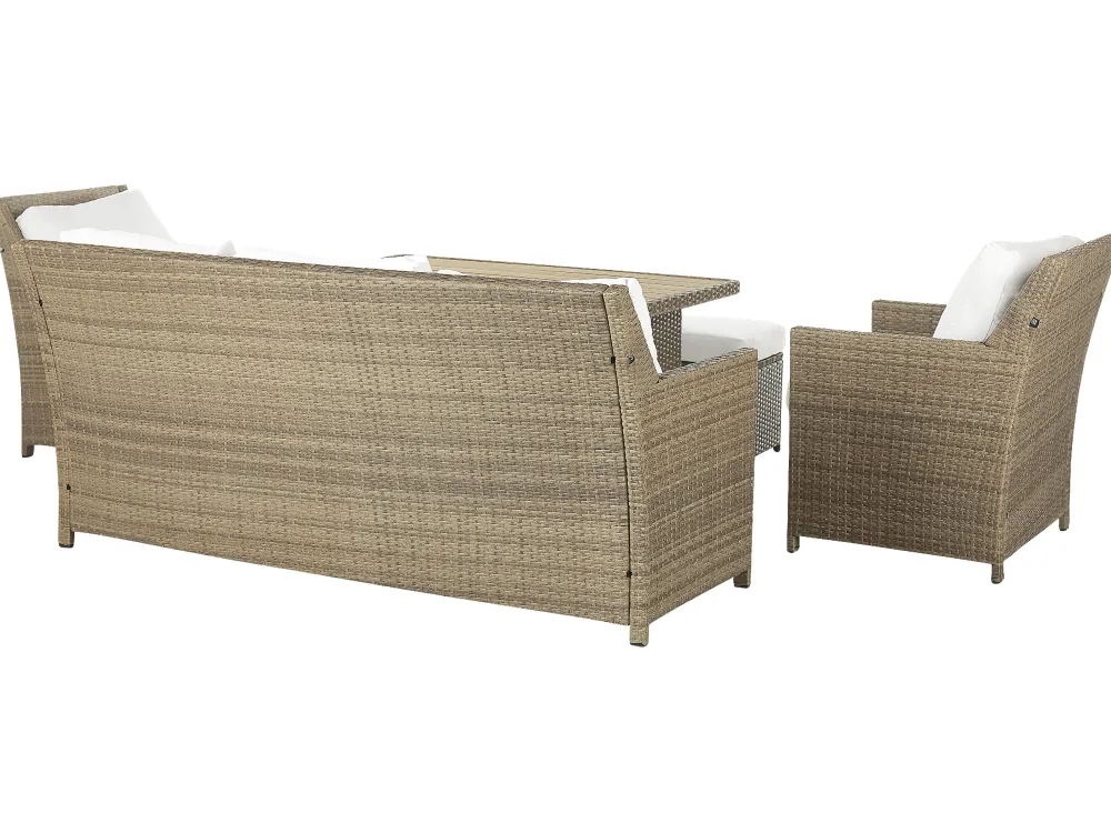 Ulkokalusteet<Beliani 5-Istuttava Ulkosohvaryhma Polyrottinki Ruskea Fonti