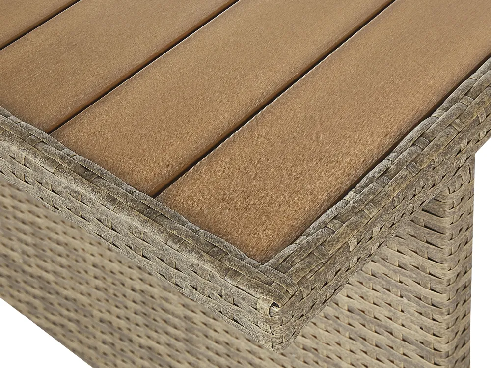 Ulkokalusteet<Beliani 5-Istuttava Ulkosohvaryhma Polyrottinki Ruskea Fonti