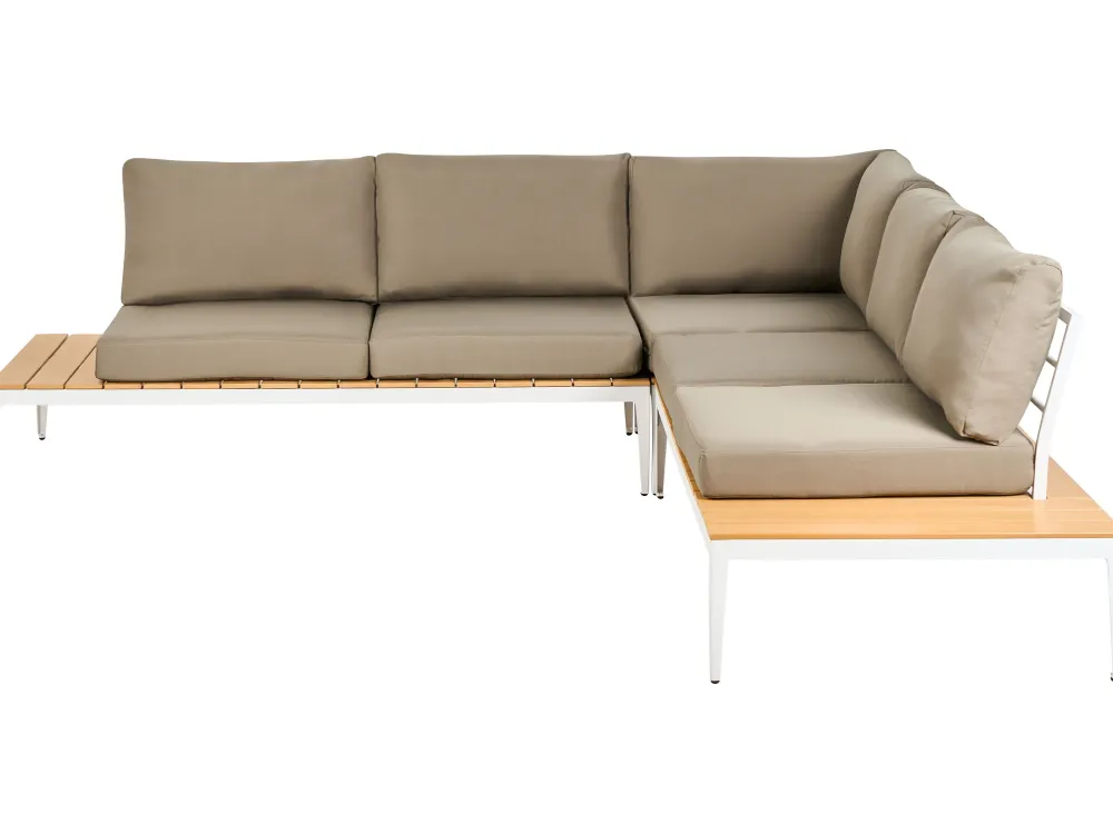 Ulkokalusteet<Beliani 5-Istuttava Ulkosohvaryhma Alumiini Harmaa Positano