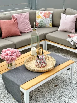 Ulkokalusteet<Beliani 5-Istuttava Ulkosohvaryhma Alumiini Harmaa Positano