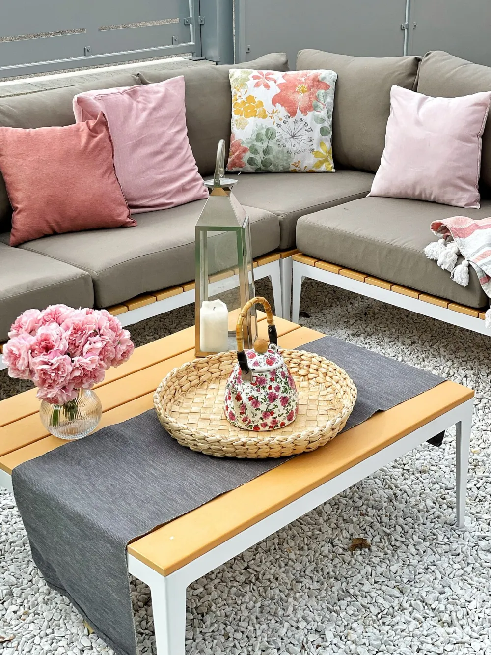 Ulkokalusteet<Beliani 5-Istuttava Ulkosohvaryhma Alumiini Harmaa Positano