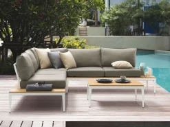 Ulkokalusteet<Beliani 5-Istuttava Ulkosohvaryhma Alumiini Harmaa Positano