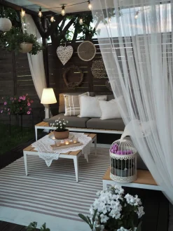 Ulkokalusteet<Beliani 5-Istuttava Ulkosohvaryhma Alumiini Harmaa Positano