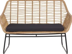 Outlet Beliani 4-Istuttava Ulkosohvaryhma Polyrottinki Luonnonvari Minori