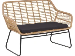 Outlet Beliani 4-Istuttava Ulkosohvaryhma Polyrottinki Luonnonvari Minori