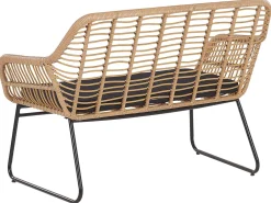 Outlet Beliani 4-Istuttava Ulkosohvaryhma Polyrottinki Luonnonvari Minori