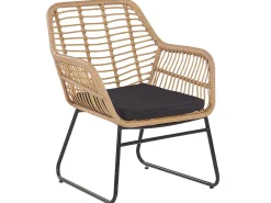 Outlet Beliani 4-Istuttava Ulkosohvaryhma Polyrottinki Luonnonvari Minori