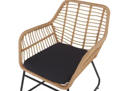 Outlet Beliani 4-Istuttava Ulkosohvaryhma Polyrottinki Luonnonvari Minori