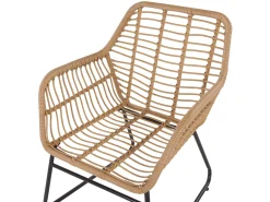 Outlet Beliani 4-Istuttava Ulkosohvaryhma Polyrottinki Luonnonvari Minori