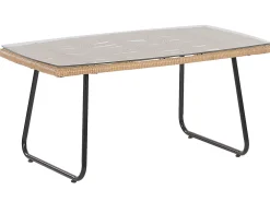 Outlet Beliani 4-Istuttava Ulkosohvaryhma Polyrottinki Luonnonvari Minori