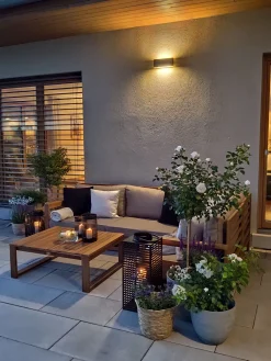 Outlet Beliani 4-Istuttava Ulkosohvaryhma Sertifioitu Akaasia Oikeak. Vaalea Puu Timor