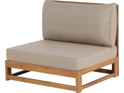 Outlet Beliani 4-Istuttava Ulkosohvaryhma Sertifioitu Akaasia Oikeak. Vaalea Puu Timor