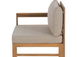 Outlet Beliani 4-Istuttava Ulkosohvaryhma Sertifioitu Akaasia Oikeak. Vaalea Puu Timor