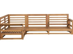 Outlet Beliani 4-Istuttava Ulkosohvaryhma Sertifioitu Akaasia Oikeak. Vaalea Puu Timor