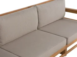 Outlet Beliani 4-Istuttava Ulkosohvaryhma Sertifioitu Akaasia Oikeak. Vaalea Puu Timor