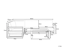 Outlet Beliani 4-Istuttava Ulkosohvaryhma Sertifioitu Akaasia Oikeak. Vaalea Puu Timor