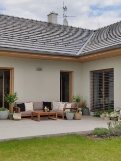 Outlet Beliani 4-Istuttava Ulkosohvaryhma Sertifioitu Akaasia Oikeak. Vaalea Puu Timor