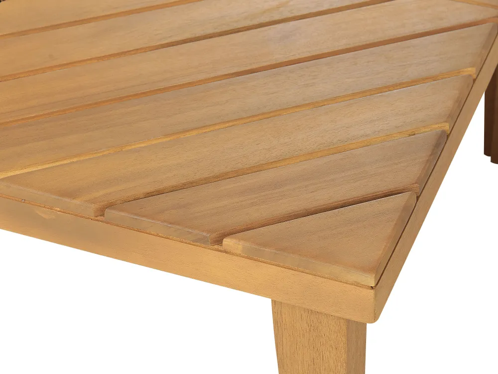 Store Beliani 4-Istuttava Ulkosohvaryhma Akasiapuu Valkoinen Baratti