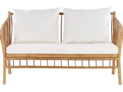 New Beliani 4-Istuttava Ulkosohvaryhma Bambu Valkoinen Maggiore