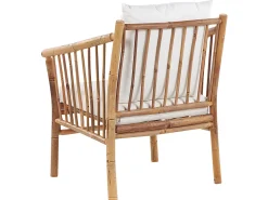 New Beliani 4-Istuttava Ulkosohvaryhma Bambu Valkoinen Maggiore